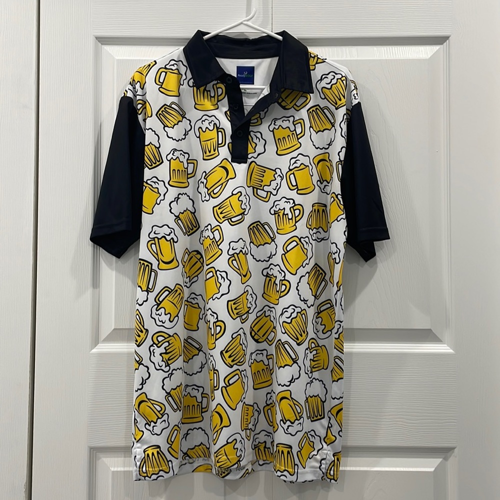 Ready Golf Men’s Large Beer Mug Polo.